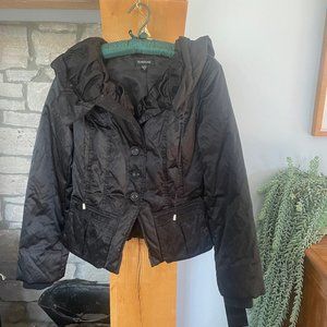 Bebe Deadstock Corset Coat with a Big Hood-Medium